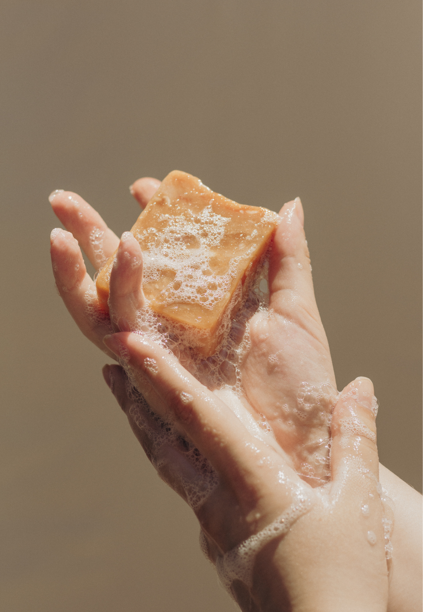 A traditional hard bar of soap
